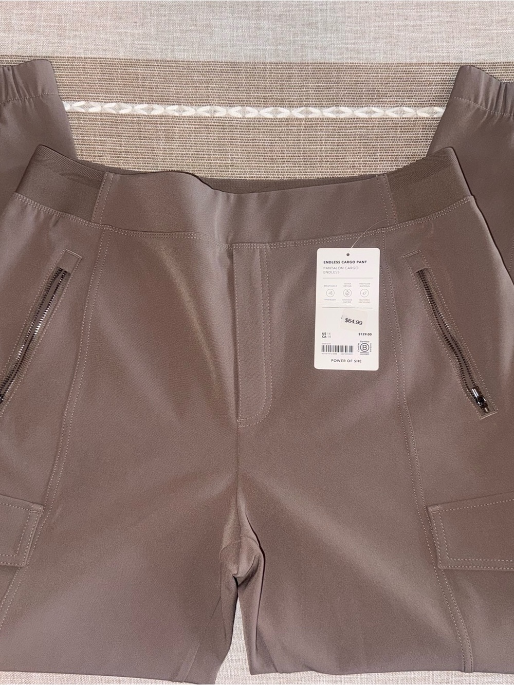 Athleta Women's Dark Brown Cargo Pants - Picture 5 of 6